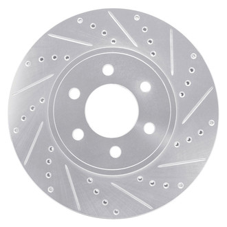 R1 Concepts® - eLINE™ Drilled and Slotted 1-Piece Front Passenger Side Brake Rotor