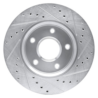R1 Concepts® - eLINE™ Drilled and Slotted 1-Piece Front Driver Side Brake Rotor