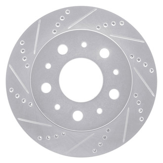 R1 Concepts® - eLINE™ Drilled and Slotted 1-Piece Rear Driver Side Brake Rotor