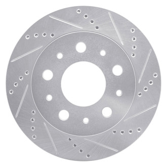 R1 Concepts® - eLINE™ Drilled and Slotted 1-Piece Rear Passenger Side Brake Rotor