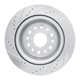 R1 Concepts® - eLINE™ Drilled and Slotted 1-Piece Rear Passenger Side Brake Rotor