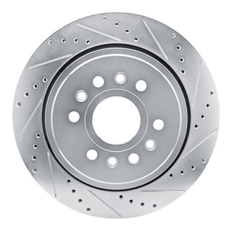 R1 Concepts® - eLINE™ Drilled and Slotted 1-Piece Rear Passenger Side Brake Rotor