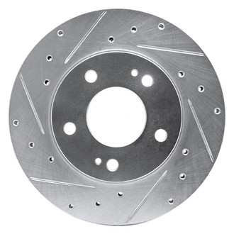 R1 Concepts® - eLINE™ Drilled and Slotted 1-Piece Front Driver Side Brake Rotor