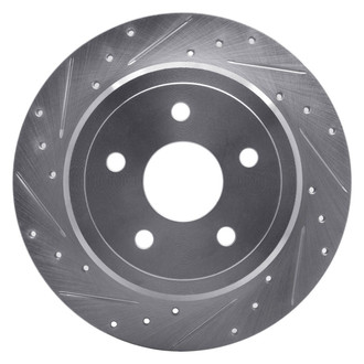 R1 Concepts® - eLINE™ Drilled and Slotted 1-Piece Rear Driver Side Brake Rotor