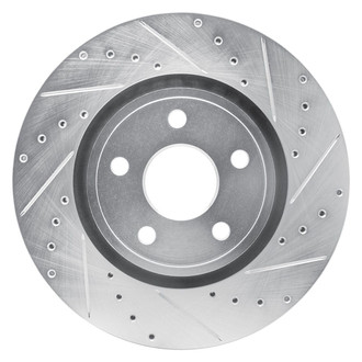 R1 Concepts® - eLINE™ Drilled and Slotted 1-Piece Front Passenger Side Brake Rotor