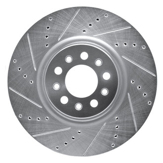 R1 Concepts® - eLINE™ Drilled and Slotted 1-Piece Front Driver Side Brake Rotor