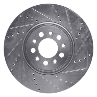 R1 Concepts® - eLINE™ Drilled and Slotted 1-Piece Front Passenger Side Brake Rotor