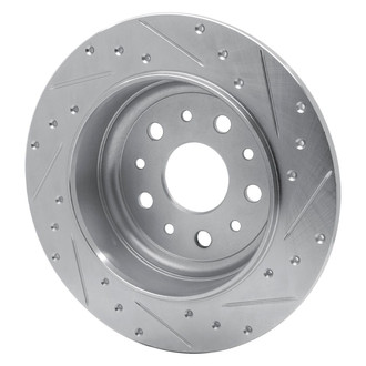 R1 Concepts® - eLINE™ Drilled and Slotted 1-Piece Rear Driver Side Brake Rotor