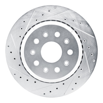 R1 Concepts® - eLINE™ Drilled and Slotted 1-Piece Rear Driver Side Brake Rotor