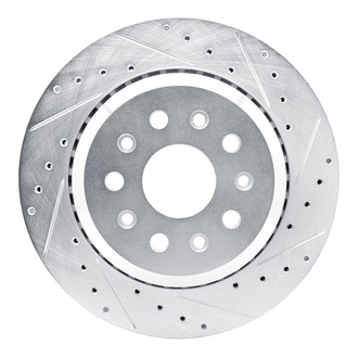 R1 Concepts® - eLINE™ Drilled and Slotted 1-Piece Rear Passenger Side Brake Rotor