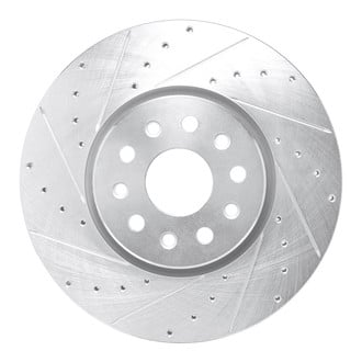 R1 Concepts® - eLINE™ Drilled and Slotted 1-Piece Front Driver Side Brake Rotor