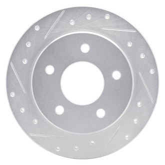 R1 Concepts® - eLINE™ Drilled and Slotted 1-Piece Rear Driver Side Brake Rotor