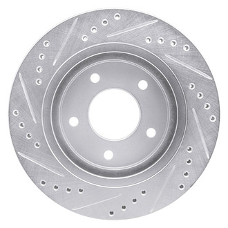 R1 Concepts® - eLINE™ Drilled and Slotted 1-Piece Front Passenger Side Brake Rotor