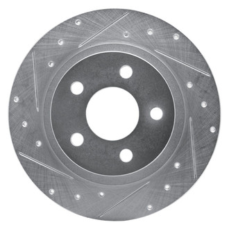 R1 Concepts® - eLINE™ Drilled and Slotted 1-Piece Rear Driver Side Brake Rotor