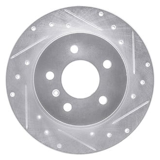 R1 Concepts® - eLINE™ Drilled and Slotted 1-Piece Rear Passenger Side Brake Rotor