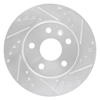 R1 Concepts® - eLINE™ Drilled and Slotted 1-Piece Front Passenger Side Brake Rotor