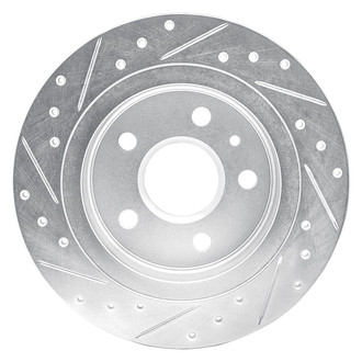 R1 Concepts® - eLINE™ Drilled and Slotted 1-Piece Rear Passenger Side Brake Rotor