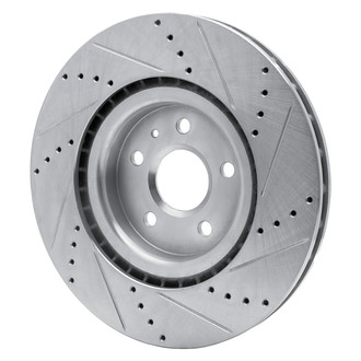 R1 Concepts® - eLINE™ Drilled and Slotted 1-Piece Front Driver Side Brake Rotor
