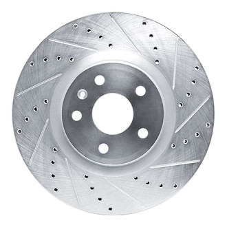 R1 Concepts® - eLINE™ Drilled and Slotted 1-Piece Front Passenger Side Brake Rotor
