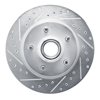 R1 Concepts® - eLINE™ Drilled and Slotted 1-Piece Front Driver Side Brake Rotor