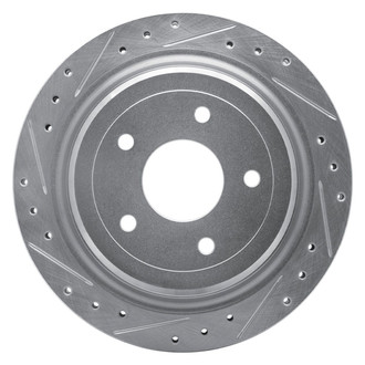 R1 Concepts® - eLINE™ Drilled and Slotted 1-Piece Rear Driver Side Brake Rotor