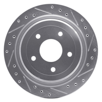 R1 Concepts® - eLINE™ Drilled and Slotted 1-Piece Rear Passenger Side Brake Rotor
