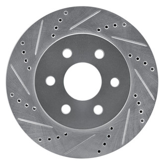 R1 Concepts® - eLINE™ Drilled and Slotted 1-Piece Front Driver Side Brake Rotor