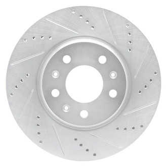 R1 Concepts® - eLINE™ Drilled and Slotted 1-Piece Front Passenger Side Brake Rotor