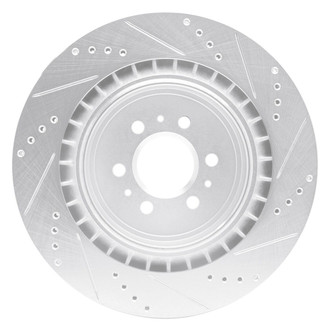 R1 Concepts® - eLINE™ Drilled and Slotted 1-Piece Rear Driver Side Brake Rotor
