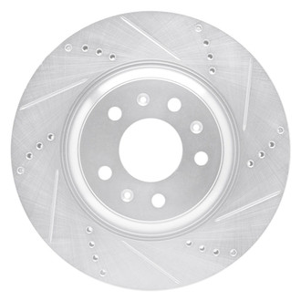 R1 Concepts® - eLINE™ Drilled and Slotted 1-Piece Front Passenger Side Brake Rotor