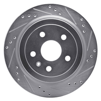 R1 Concepts® - eLINE™ Drilled and Slotted 1-Piece Rear Passenger Side Brake Rotor