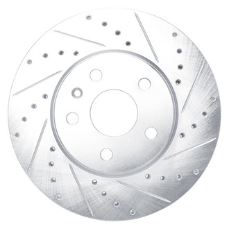 R1 Concepts® - eLINE™ Drilled and Slotted 1-Piece Front Passenger Side Brake Rotor
