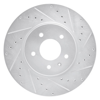 R1 Concepts® - eLINE™ Drilled and Slotted 1-Piece Front Passenger Side Brake Rotor