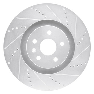 R1 Concepts® - eLINE™ Drilled and Slotted 1-Piece Front Passenger Side Brake Rotor