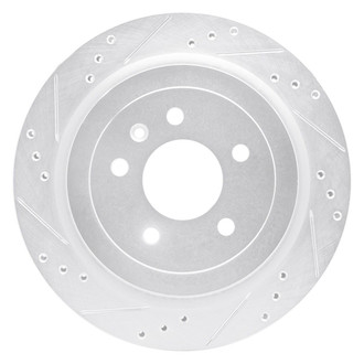 R1 Concepts® - eLINE™ Drilled and Slotted 1-Piece Rear Driver Side Brake Rotor