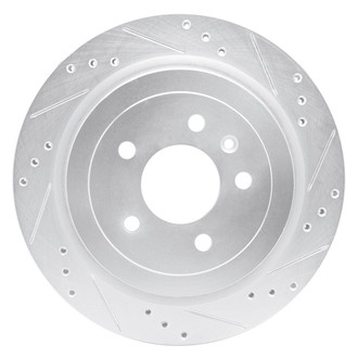 R1 Concepts® - eLINE™ Drilled and Slotted 1-Piece Rear Passenger Side Brake Rotor