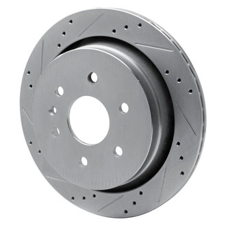 R1 Concepts® - eLINE™ Drilled and Slotted 1-Piece Rear Driver Side Brake Rotor