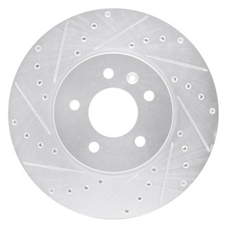 R1 Concepts® - eLINE™ Drilled and Slotted 1-Piece Front Driver Side Brake Rotor