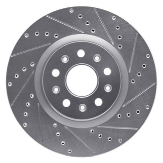 R1 Concepts® - eLINE™ Drilled and Slotted 1-Piece Front Passenger Side Brake Rotor