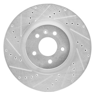 R1 Concepts® - eLINE™ Drilled and Slotted 1-Piece Front Driver Side Brake Rotor