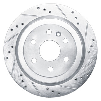 R1 Concepts® - eLINE™ Drilled and Slotted 1-Piece Rear Passenger Side Brake Rotor