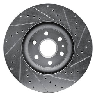 R1 Concepts® - eLINE™ Drilled and Slotted 1-Piece Front Driver Side Brake Rotor