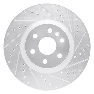 R1 Concepts® - eLINE™ Drilled and Slotted 1-Piece Front Passenger Side Brake Rotor