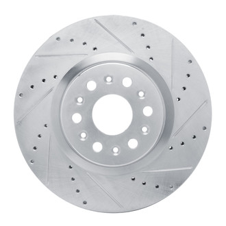 R1 Concepts® - eLINE™ Drilled and Slotted 1-Piece Front Passenger Side Brake Rotor
