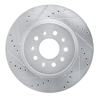 R1 Concepts® - eLINE™ Drilled and Slotted 1-Piece Rear Driver Side Brake Rotor