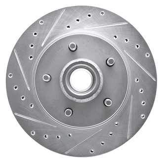 R1 Concepts® - eLINE™ Drilled and Slotted 1-Piece Front Driver Side Brake Rotor