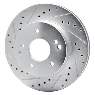 R1 Concepts® - eLINE™ Drilled and Slotted 1-Piece Front Driver Side Brake Rotor