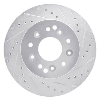 R1 Concepts® - eLINE™ Drilled and Slotted 1-Piece Front Passenger Side Brake Rotor