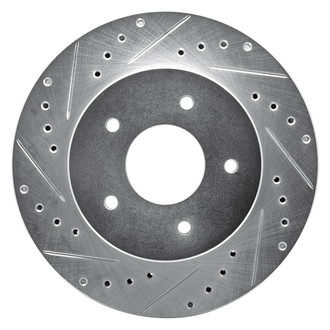 R1 Concepts® - eLINE™ Drilled and Slotted 1-Piece Front Driver Side Brake Rotor
