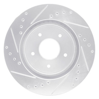 R1 Concepts® - eLINE™ Drilled and Slotted 1-Piece Front Passenger Side Brake Rotor